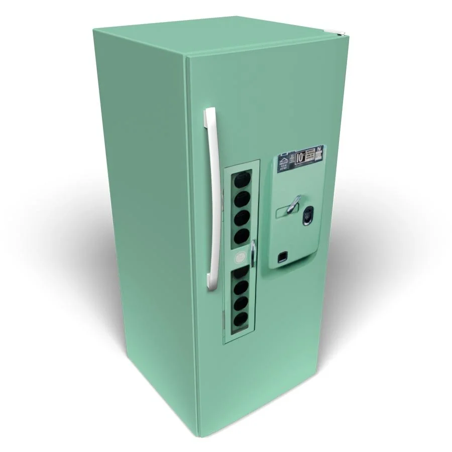 Mint Green Retro Vending Machine Refrigerator Wrap